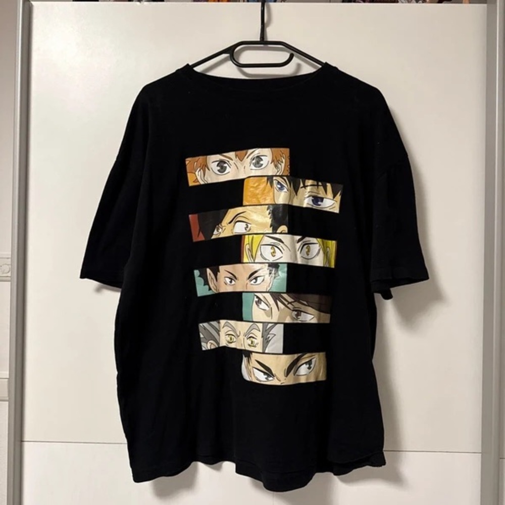 Anime Eyes Black Men's Tee
